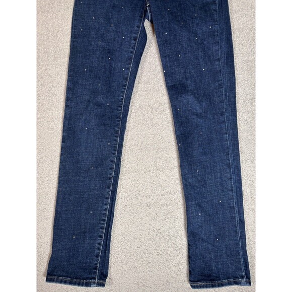 Levi’s Women’s Mid Rise Skinny Jeans Size 4 Fit 28x29 Metal Studs Blue Jeans - Picture 3 of 10